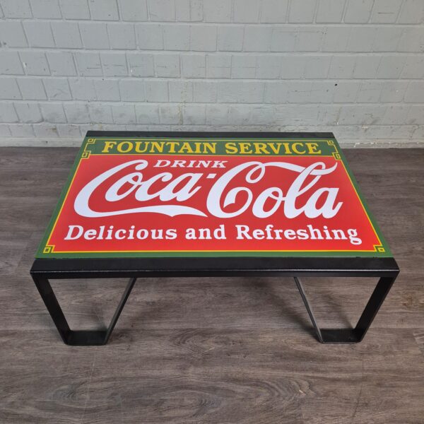 Couchtisch Emaille Coca-Cola 1,40 m x 0,72 m
