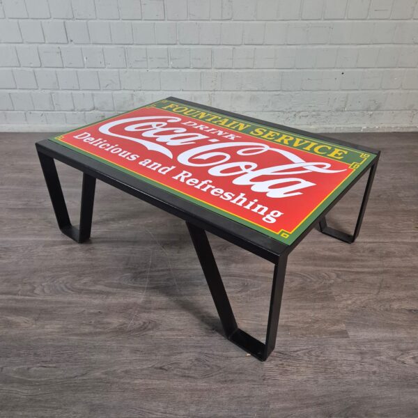 Couchtisch Emaille Coca-Cola 1,40 m x 0,72 m – Bild 4