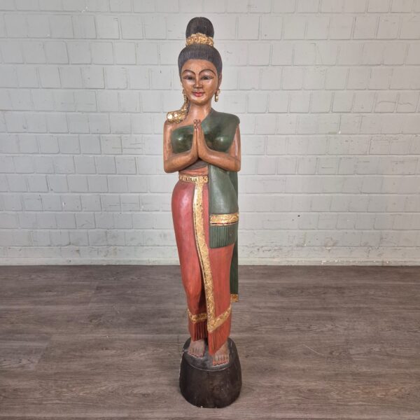 Skulptur Dekoration "Betende Frau" Indien 1950