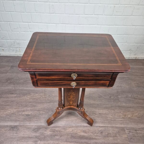 Nähtisch Biedermeier 1840 Mahagoni – Bild 8