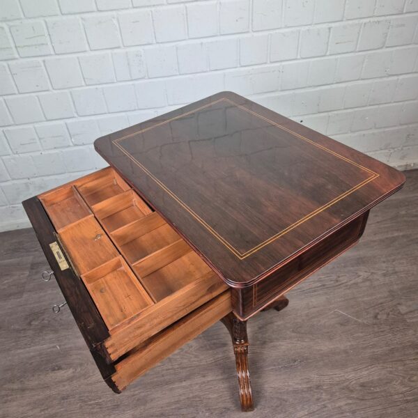 Nähtisch Biedermeier 1840 Mahagoni – Bild 19