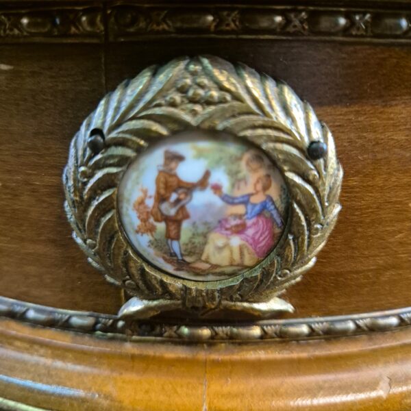 Beistelltisch Neubarock Nussbaum Marmor – Bild 8