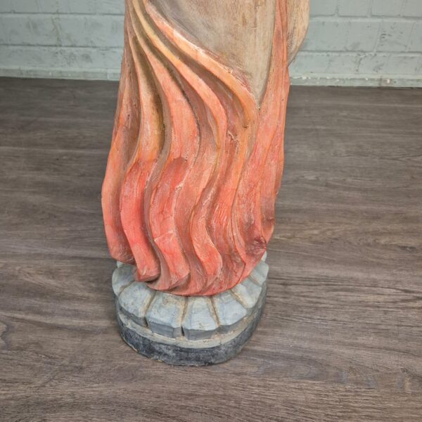 Skulptur Dekoration Frauenfigur 1950 Massivholz – Bild 6