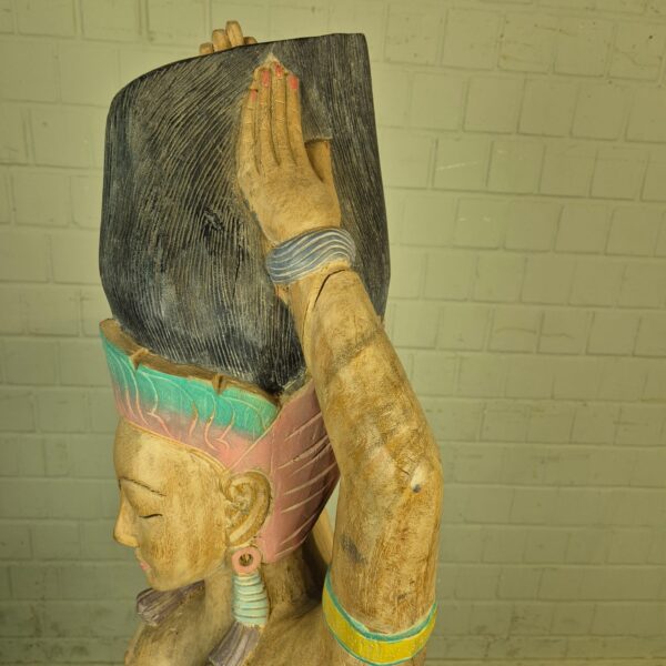 Skulptur Dekoration Frauenfigur 1950 Massivholz – Bild 10