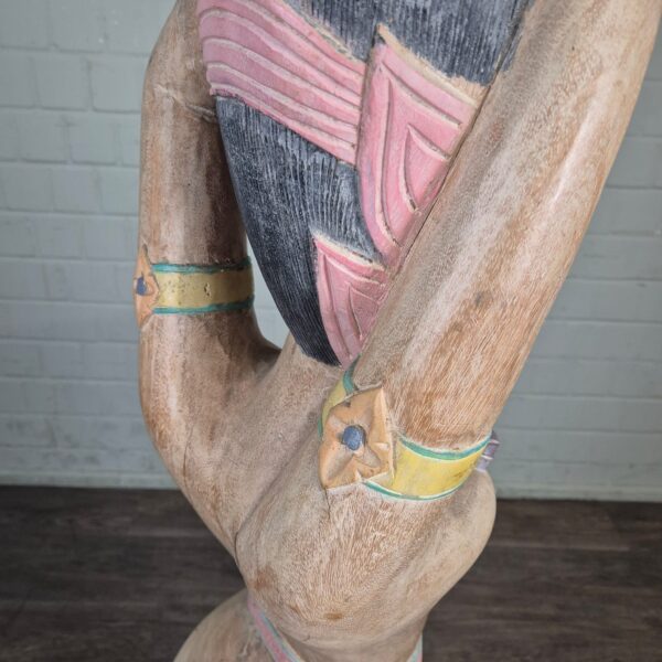 Skulptur Dekoration Frauenfigur 1950 Massivholz – Bild 4