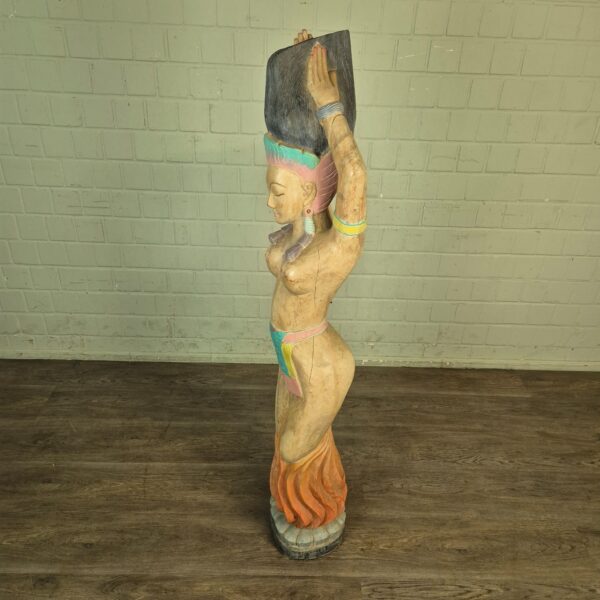 Skulptur Dekoration Frauenfigur 1950 Massivholz – Bild 11