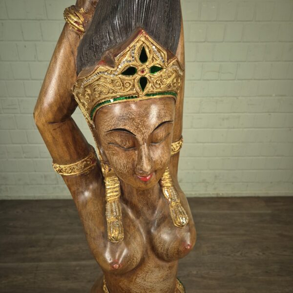 Skulptur Dekoration Frauenfigur 1950 Massivholz (Kopie) – Bild 4
