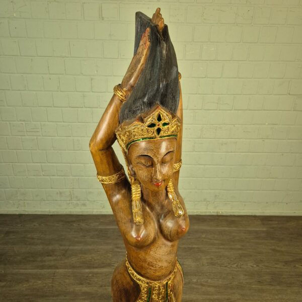 Skulptur Dekoration Frauenfigur 1950 Massivholz (Kopie) – Bild 2