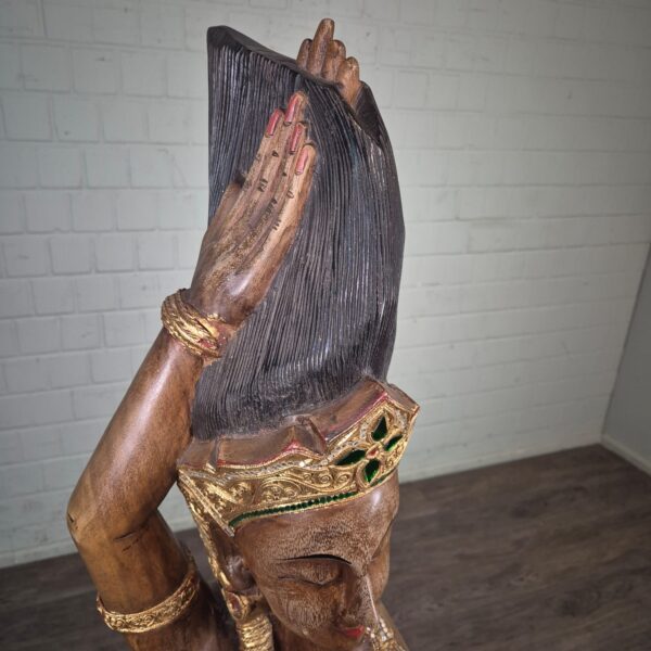Skulptur Dekoration Frauenfigur 1950 Massivholz (Kopie) – Bild 3