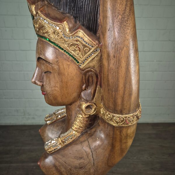 Skulptur Dekoration Frauenfigur 1950 Massivholz (Kopie) – Bild 10