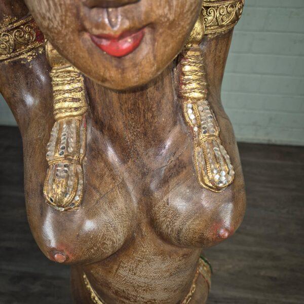 Skulptur Dekoration Frauenfigur 1950 Massivholz (Kopie) – Bild 5