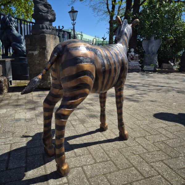 Skulptur Dekoration Zebra 1,04 m Bronze – Bild 11
