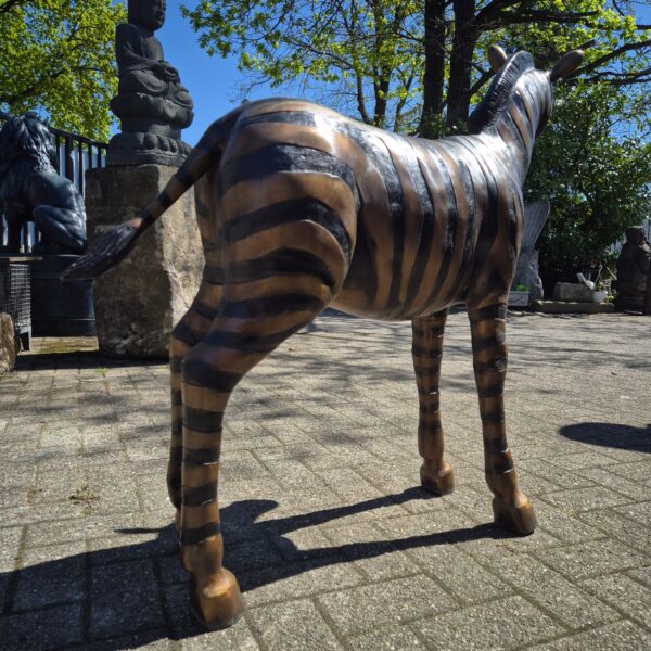 Skulptur Dekoration Zebra 1,04 m Bronze – Bild 14