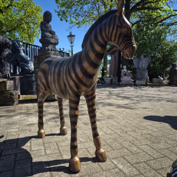 Skulptur Dekoration Zebra 1,04 m Bronze – Bild 17