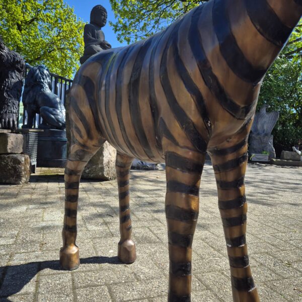 Skulptur Dekoration Zebra 1,04 m Bronze – Bild 19