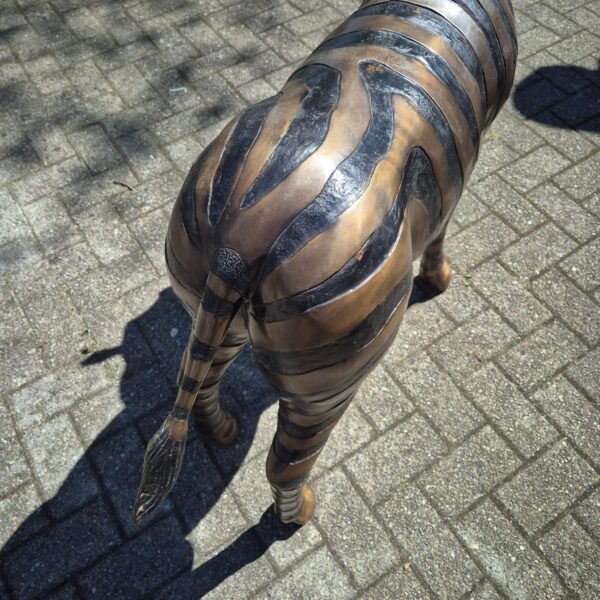 Skulptur Dekoration Zebra 1,04 m Bronze – Bild 12