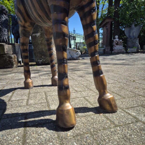Skulptur Dekoration Zebra 1,04 m Bronze – Bild 22