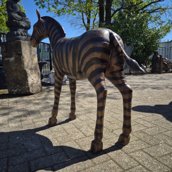 Skulptur Dekoration Zebra 1,04 m Bronze – Bild 7