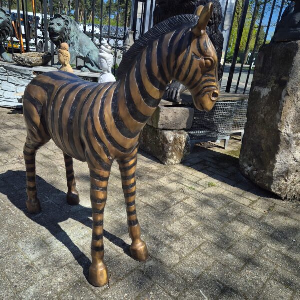 Skulptur Dekoration Zebra 1,04 m Bronze