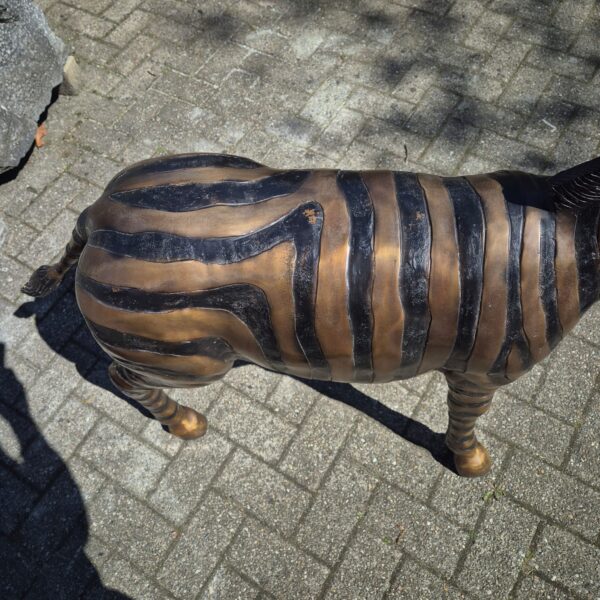 Skulptur Dekoration Zebra 1,04 m Bronze – Bild 8