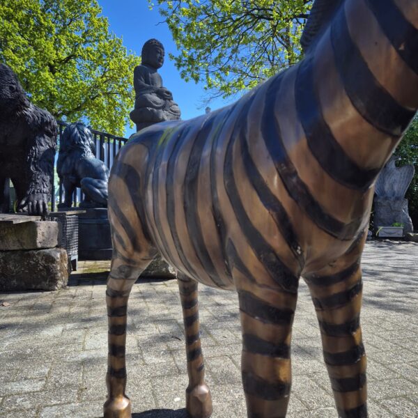 Skulptur Dekoration Zebra 1,04 m Bronze – Bild 18