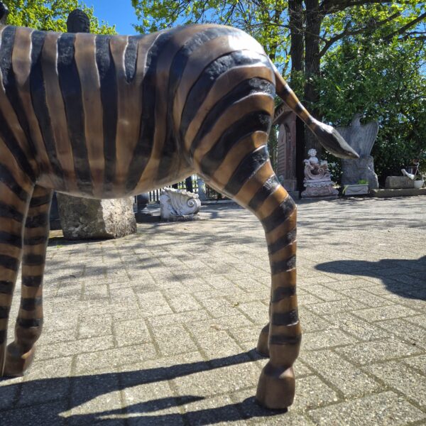 Skulptur Dekoration Zebra 1,04 m Bronze – Bild 6