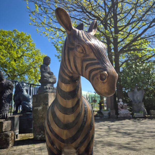 Skulptur Dekoration Zebra 1,04 m Bronze – Bild 21