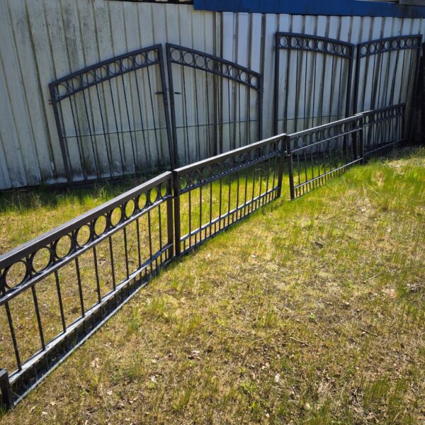 8 x Gartenzaun Zaun Metall verzinkt Setpreis
