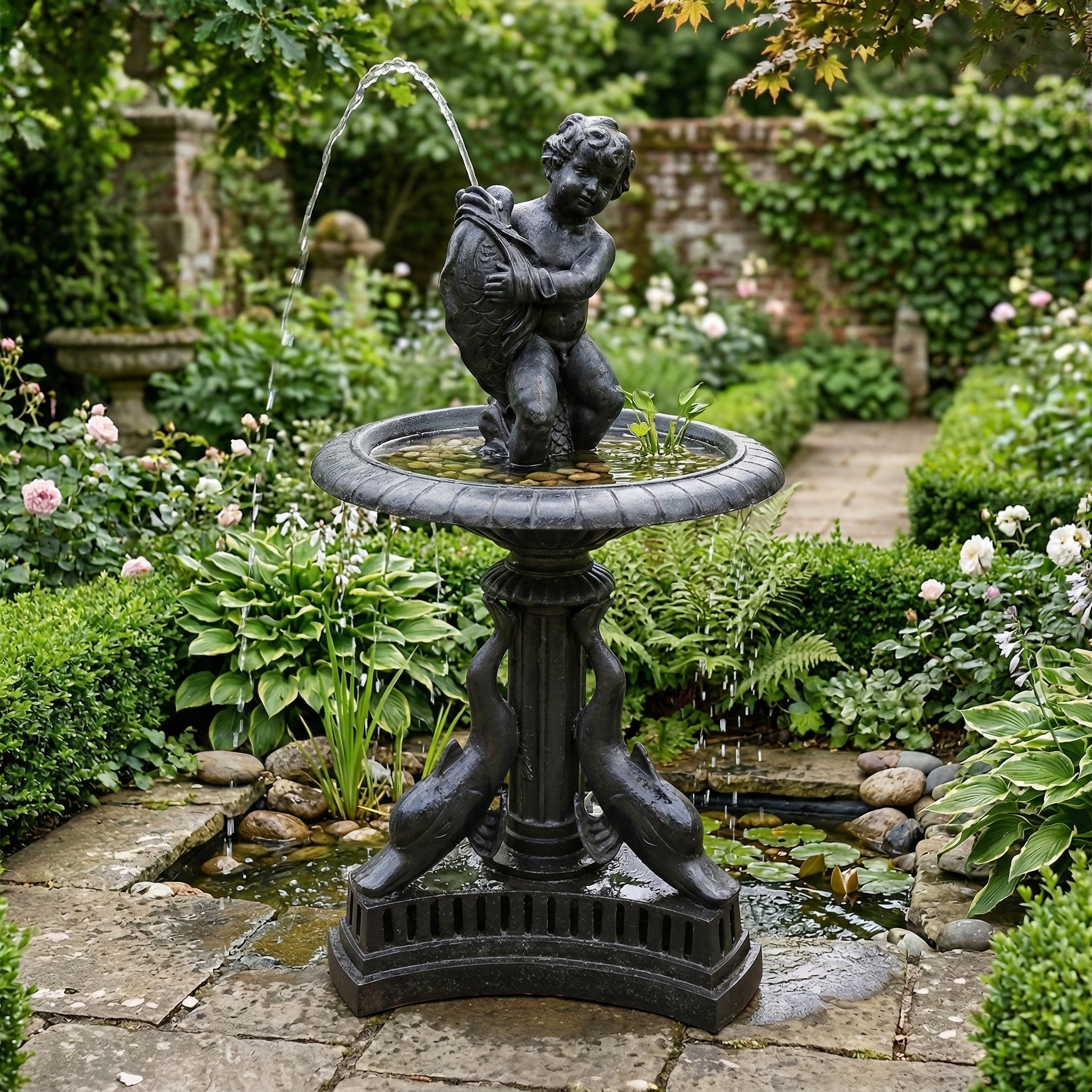 Wasserspeier Gusseisen Engel Ø 0,60 m – Bild 2