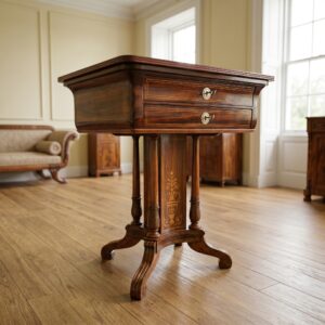 Nähtisch Biedermeier 1840 Mahagoni