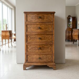 Hochkommode Neubarock Nussbaum 0,50 m