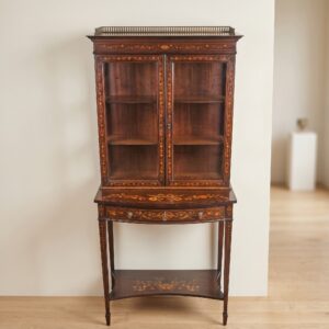 Schmuckvitrine Vitrine Biedermeier 1850 Mahagoni