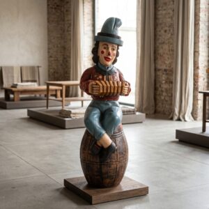 Clown Dekoration Figur Massivholz 0,94 m