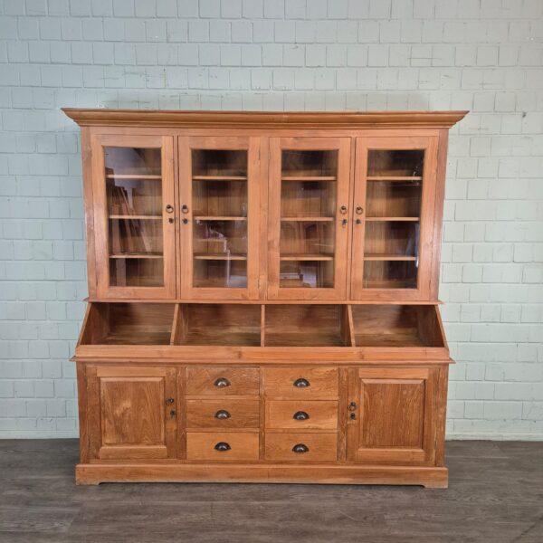 Vitrine Krämerschrank Teakholz 2,15 m – Bild 3