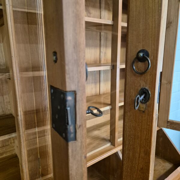 Vitrine Krämerschrank Teakholz 2,15 m – Bild 11