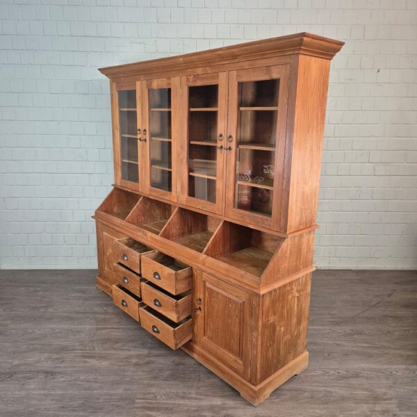 Vitrine Krämerschrank Teakholz 2,15 m – Bild 13