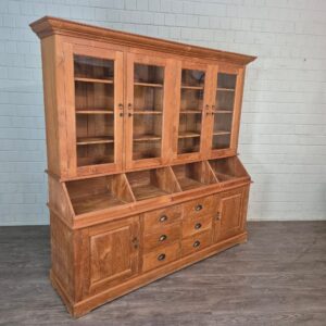 Vitrine Krämerschrank Teakholz 2,15 m