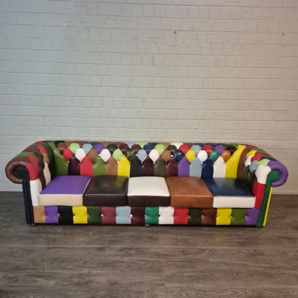 Chesterfield Sofa Couch Leder Modell Karneval 2,90 m – Bild 2