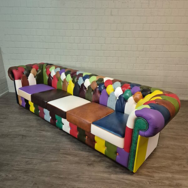 Chesterfield Sofa Couch Leder Modell Karneval 2,90 m – Bild 3