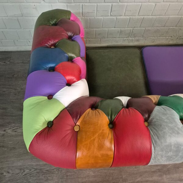 Chesterfield Sofa Couch Leder Modell Karneval 2,04 m – Bild 7