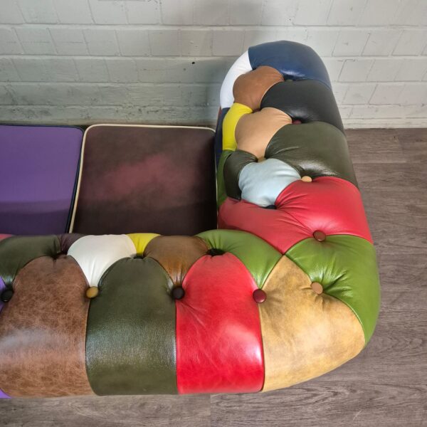 Chesterfield Sofa Couch Leder Modell Karneval 2,04 m – Bild 8