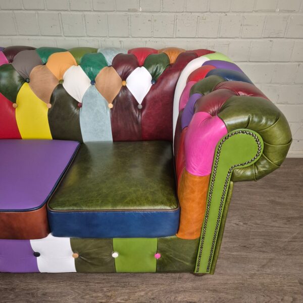 Chesterfield Sofa Couch Leder Modell Karneval 2,04 m – Bild 4