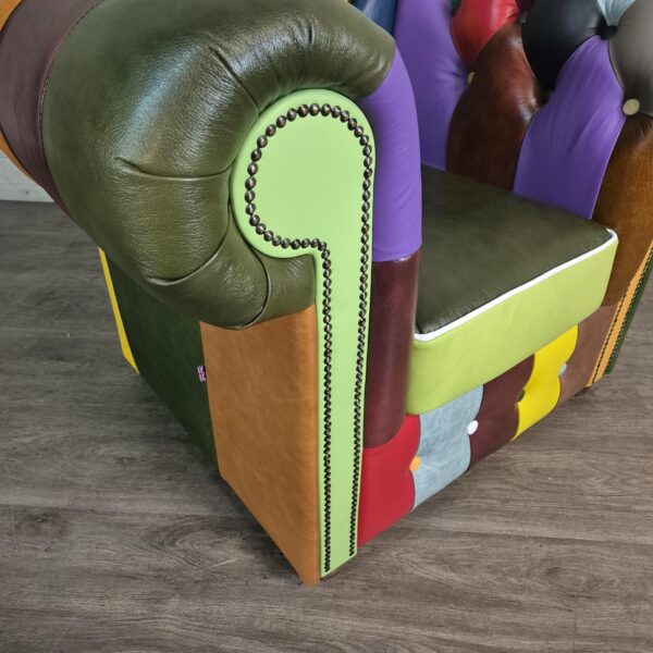 Chesterfield Sessel Leder Modell Karneval – Bild 6
