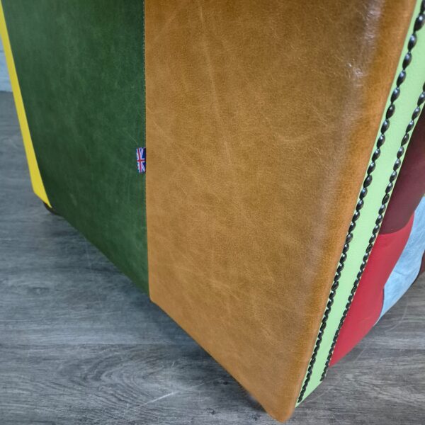 Chesterfield Sessel Leder Modell Karneval – Bild 7