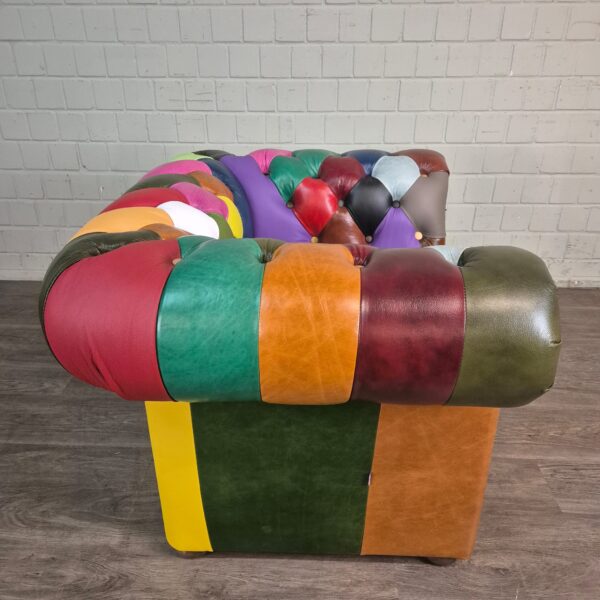 Chesterfield Sessel Leder Modell Karneval – Bild 5