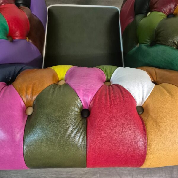 Chesterfield Sessel Leder Modell Karneval – Bild 9