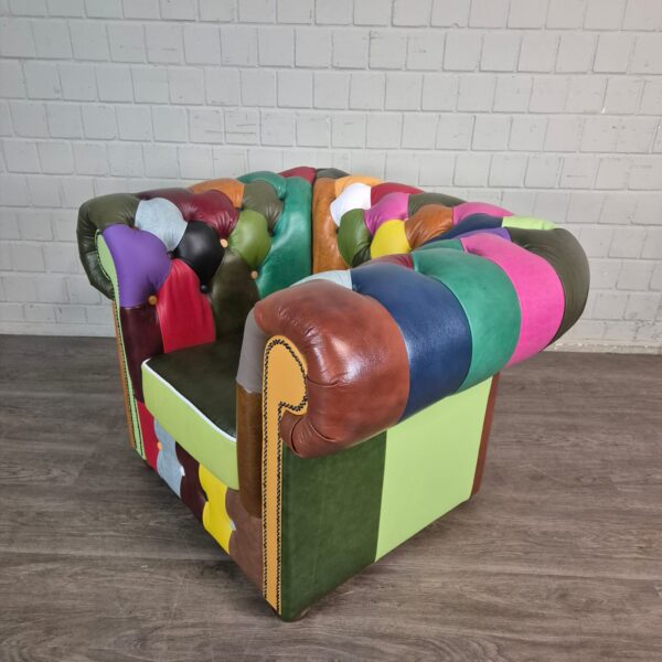 Chesterfield Sessel Leder Modell Karneval – Bild 3