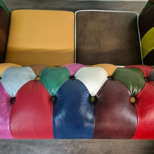 Chesterfield Sofa Couch Leder Modell Karneval 1,63 m – Bild 8