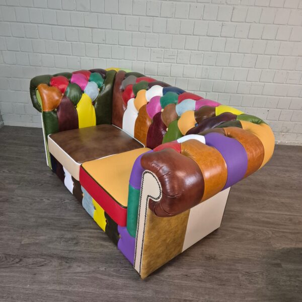 Chesterfield Sofa Couch Leder Modell Karneval 1,63 m – Bild 3