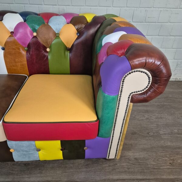 Chesterfield Sofa Couch Leder Modell Karneval 1,63 m – Bild 6